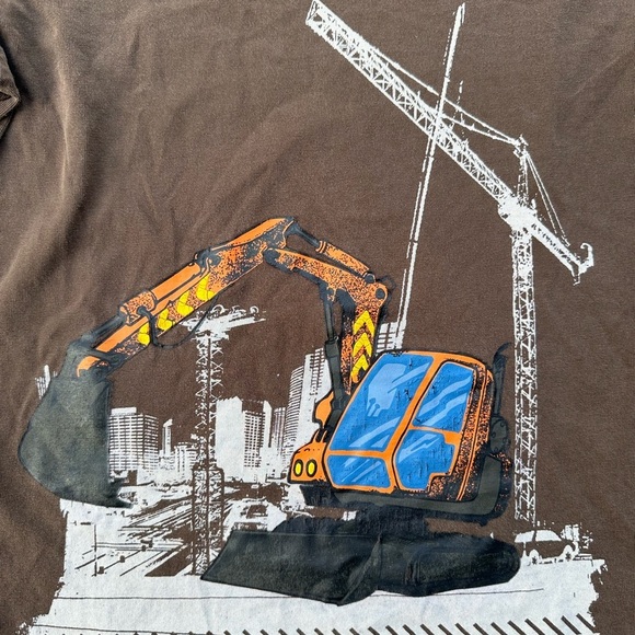 H&M Boys Graphic Long Sleeve Construction Tee Shirt Size 7/8 - Picture 4 of 6